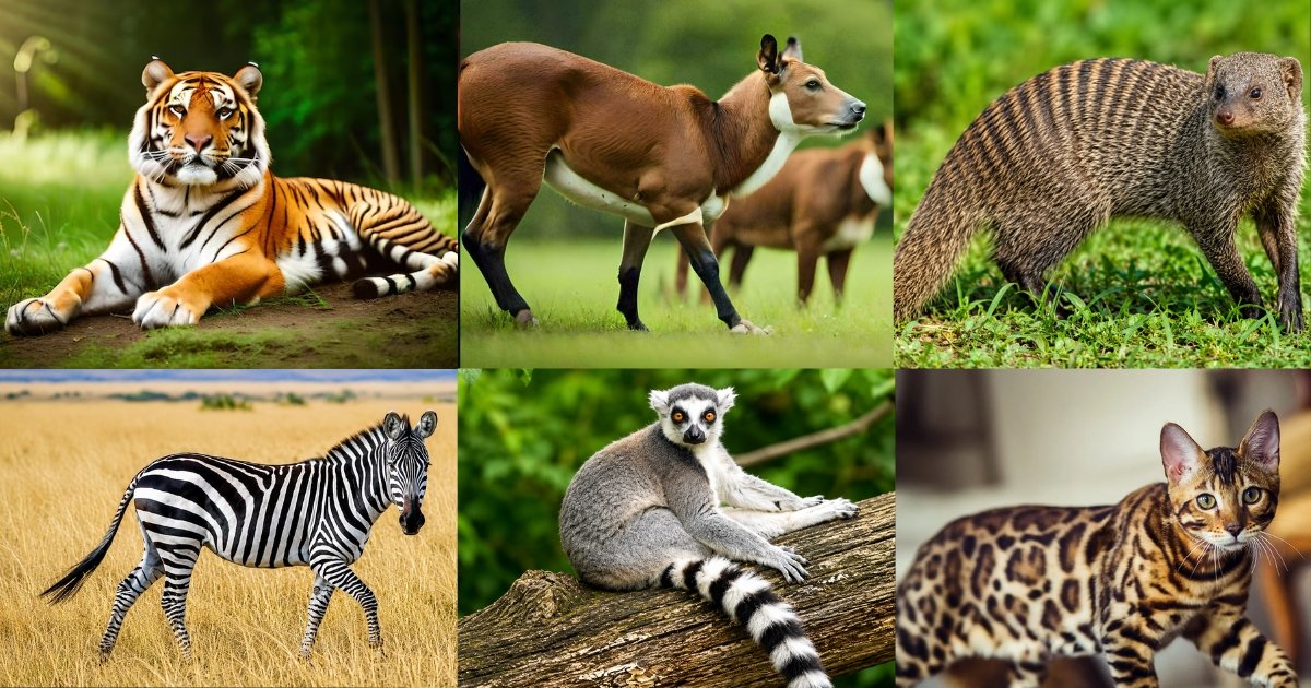 Animals with stripes