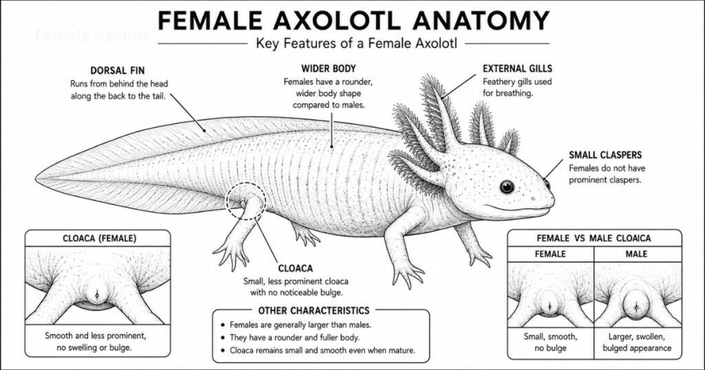 Female Axolotl Anatomy