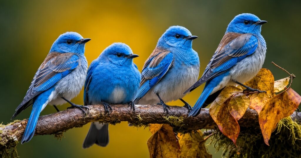 mountain bluebird mating