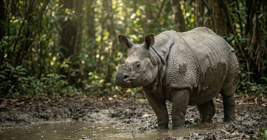 javan rhino natural habitat